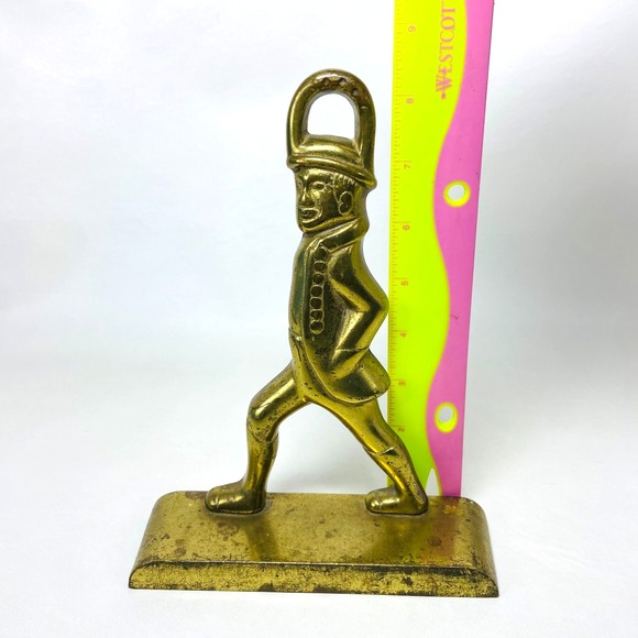 VTG Virginia Metalcrafters Hessian Soldier Heavy Brass Doorstop Williamsburg VMC